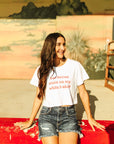 Barbecue Stain Boxy Crop Graphic Tee