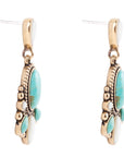 Barcelona Turquoise and Mother of Pearl Post Drop Earrings