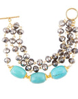 Baron Triple Strand Toggle Bracelet