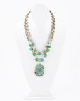 Baron Blue Turquoise Magnesite Pendant Statement Necklace