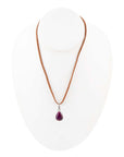 Basic Purple Turquoise and Sterling Silver Pendant Necklace
