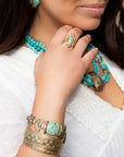 Batik Turquoise Toggle Bracelet