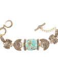 Batik Turquoise Toggle Bracelet