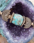 Batik Turquoise Toggle Bracelet