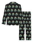Turquoise Naja Women's Western Long Pajama Set