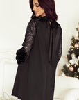 Esther Glittering Mesh Sleeve Dress