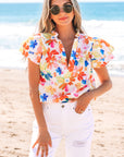 Chelsea Floral Bouquet Flutter Top