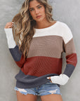 Lainey Knitted O-neck Pullover Sweater