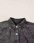 Denim Mineral Wash Buttoned Dress