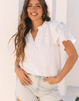 Aspyn Ruffle Short Sleeve Blouse