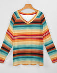 Baha Ranch Long Sleeve Southwestern Serape Top
