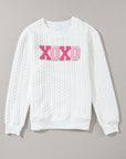 Christmas Merry And Bright Cable Knit Pullover Sweatshirt