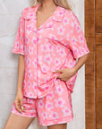 Floral Top and Shorts Pajama Set
