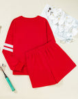Varsity Stripe Sweatshirt and Short Set