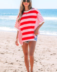 Sloan Stripe Side Split Loose Top