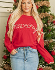 Aria Beaded Merry Casual Sweater