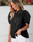 Elena Puff Sleeve Loose Shirt