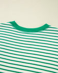 Stripe Patchwork Long Sleeve Top