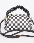 Plaid Faux Leather Crossbody Bag
