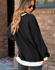 Sophie Ribbed Patchwork Baggy Sweatshirt