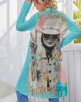 Baha Ranch Retro Pop Western Groovy Cowgirl Lightweight Cardigan
