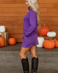 Solid Half Zip Pullover and Mini Skort Set
