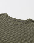Kassidy Waffle Knit Oversized Top