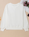 Bow Long Sleeve Crewneck Top