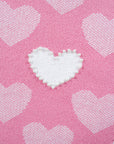 Pearled Heart Valentines Sweater