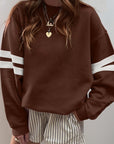 Varsity Stripe Drop Shoulder Sweatshirt