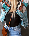 Emily Print Frayed Hem Jacket