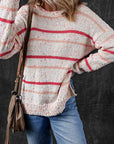 Ruthie Striped Confetti Knit Sweater