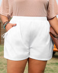 Evie Plus Size Bow Decor Pockets Shorts