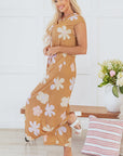 Laura Sleeveless Button up Wide Leg Loose Jumpsuit