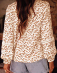 Floral Lace Puff Sleeve Shirt