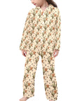Longhorn Cactus Girls Western Pajama Set