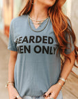 Bearded Men Only Raw Cut V-neck Graphic Tee