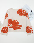 Floral Wide Sleeve Sweater