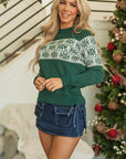 Abigail Pattern Drop Shoulder Sweater