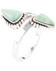 Begondor Green Turquoise and Sterling Silver Adjustable Ring