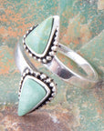 Begondor Green Turquoise and Sterling Silver Adjustable Ring