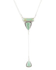 Begondor Green Turquoise Sterling Y Necklace