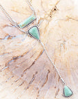 Begondor Green Turquoise Sterling Y Necklace