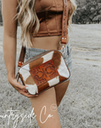 Belle Cowhide Sling Crossbody Fesitval Bag