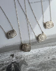Belt Buckle Initial Necklace
