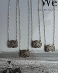 Belt Buckle Initial Necklace