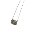 Belt Buckle Initial Necklace