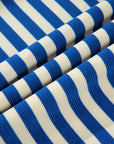 Stripe Contrast Collared V-Neck Dress