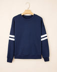 Varsity Stripe Drop Shoulder Sweatshirt