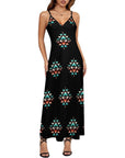 Southwestern Aztec Western Maxi Dress